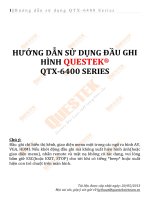 HƯỚNG DẪN SỬ DỤNG ĐẦU GHI HÌNH QUESTEK® QTX-6400 SERIES