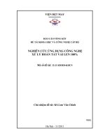 nghiên cứu ứng dụng công nghệ xử lý hoàn tất vải len 100 phần trăm