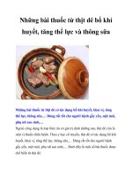 Những bài thuốc từ thịt dê bổ khí huyết, tăng thể lực và thông sữa pdf