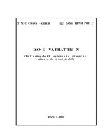 Giáo trình môn dân số phát triển