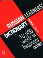 russian learners'' dictionary 10000 words in frequency order