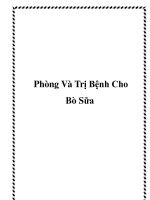Phòng Và Trị Bệnh Cho Bò Sữa docx