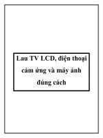 Lau TV LCD, điện thoại cảm ứng và máy ảnh đúng cách doc