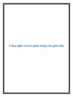 Lắng nghe vai trò quan trọng của giao tiêp pot