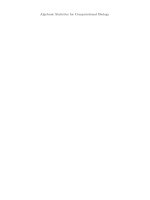 algebraic statistics for computational biology - lior pachter and bernd sturmfels