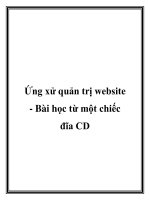 Ứng xử quản trị website - Bài học từ một chiếc đĩa CD pdf