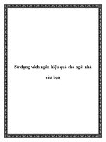 Sử dụng vách ngăn hiệu quả cho ngôi nhà của bạn docx