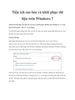 Tiện ích sao lưu và khôi phục dữ liệu trên Windows 7 docx