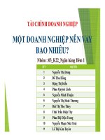 Thuyết trình một doanh nghiệp nên vay bao nhiêu