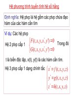 bài giảng hệ phương trình vi phân