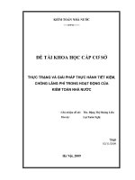 Thực trạng và giải pháp thực hành tiết kiệm, chống lãng phí trong hoạt động của kiểm toán nhà nước