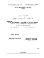 hoàn thiện quy trình nhân giống và sản xuất một số giống hoa lan hồ điệp ở quy mô công nghiệp