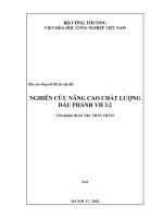 Nghiên cứu nâng cao chất lượng dầu phanh tổng hợp VH32
