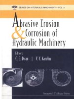 abrasive erosion and corrosion of hydraulic machinery