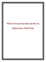 Thiết kế thi công hoàn thiện nội thất văn phòng công ty Minh Trang potx