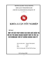 Một số giải pháp nâng cao hiệu quả quản trị rủi ro tín dụng doanh nghiệp nhỏ và vừa tại vietcombank thời kỳ khủng hoảng kinh tế