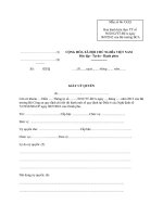 MẪU GIẤY UỶ QUYỀN potx