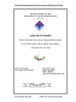 phân tích kết quả hoạt động kinh doanh của ngân hàng phát triển nhà đbscl chi nhánh cần thơ