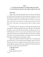 BÀI 4  tư tưởng hồ chí minh về chủ nghĩa xã hôi