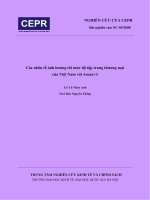 Các nhân tố ảnh hưởng tới mức độ tập trung thương mại của Việt Nam với Asean+3