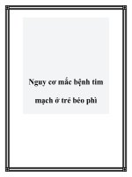 Nguy cơ mắc bệnh tim mạch ở trẻ béo phì pdf