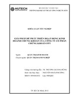 một số giải pháp thúc đẩy sự phát triển của thị trường chứng khoán việt nam