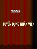 Tài liệu môn quản trị nguồn nhân lực - Chương 4 Tuyển dụng nhân viên