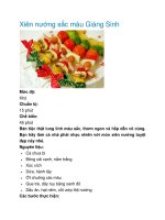 Xiên nướng sắc màu Giáng Sinh pot