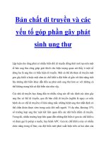Bản chất di truyền và các yếu tố góp phần gây phát sinh ung thư doc