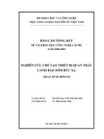 Nghiên cứu chế tạo thiết bị quan trắc cảnh báo sớm bức xạ