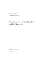 gustafsson, vasiliev. conformal and potential analysis in hele-shaw cells