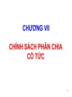 CHƯƠNG VII CHÍNH SÁCH PHÂN CHIA CỔ TỨC pot