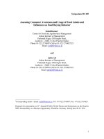 Assessing consumer awareness and usage of food labels and influences on food buying behavior