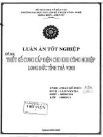 Thiết kế cung cấp điện cho khu công nghiệp long đức tỉnh trà vinh