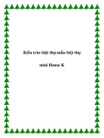 Kiến trúc biệt thự-mẫu biệt thự mini House K pptx