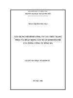 Xây dựng mô hình công ty cấu trúc mạng phục vụ hoạt động sản xuất kinh doanh của tổng công ty Sông Đà