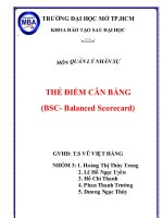Tiểu luận: Thẻ cân bằng (BSC- Balanced Scorecard)
