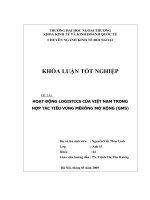 Hoạt động logistics của Việt Nam trong hợp tác tiểu vùng MêKông mở rộng (GMS)