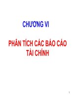 CHƯƠNG VI PHÂN TÍCH CÁC BÁO CÁO TÀI CHÍNH docx