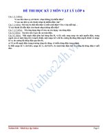 ĐỀ THI HỌC KỲ 2 MÔN VẬT LÝ LỚP 6 ĐỀ 10 potx