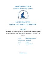 tiểu luận trình bày sự vận dụng những phương pháp luận sáng tạo trong khoa học vào việc xây dựng công cụ tạo map cho game