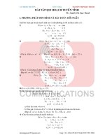 BÀI TẬP QUI HOẠCH TUYẾN TÍNH doc