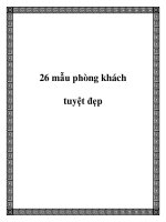 26 mẫu phòng khách tuyệt đẹp ppt