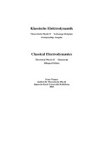 wegner f. classical electrodynamics - klassische elektrodynamik 