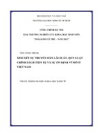 Xem xét sự truyền dẫn lãi suất, quy luật chính sách tiền tệ và sự ổn định vĩ mô ở Việt Nam