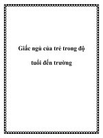 Giấc ngủ của trẻ trong độ tuổi đến trường pot