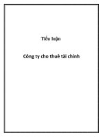 Tìm hiểu về Công ty cho thuê tài chính