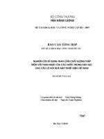 Nghiên cứu sử dụng than cám chất lượng thấp trộn với than ngoại nhập của các nước trong khu vực cho các lò hơi nhà máy nhiệt điện việt nam