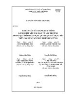 Nghiên cứu để xuất quy trình lồng ghép yêu cầu bảo vệ môi trường trong quá trình quy hoạch sử dụng đất trên nguyên tắc phát triển bền vững