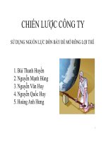 Chiến lược công ty sử dụng nguồn lực đòn bẩy để mở rộng lợi thế